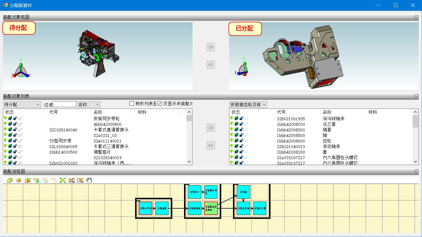 3D可視化的工序規(guī)劃，快速形成裝配流程圖